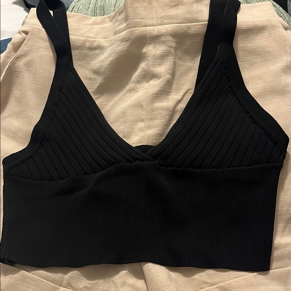 Zara Black Knit Top